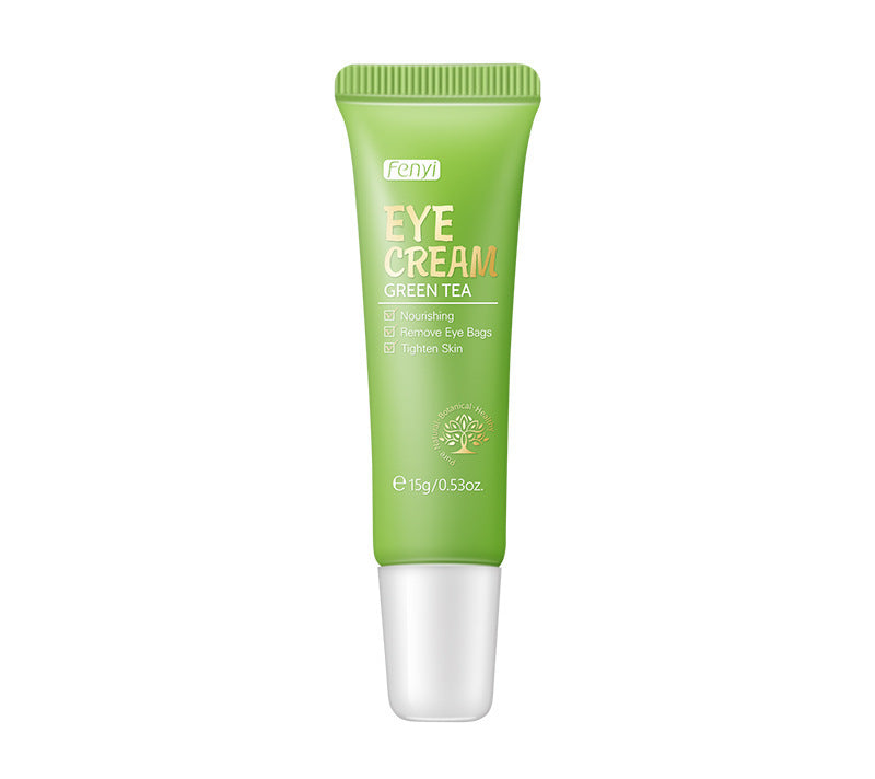 Organic eye cream against dark circles with green tea